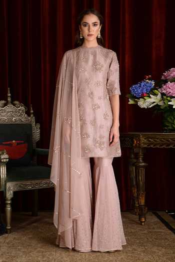 Sahil Kochhar Ehsaas Kurta Flower Embroidered Set 