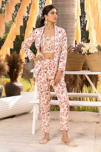 Chhavvi Aggarwal Floral Print Blazer & Pant Set 