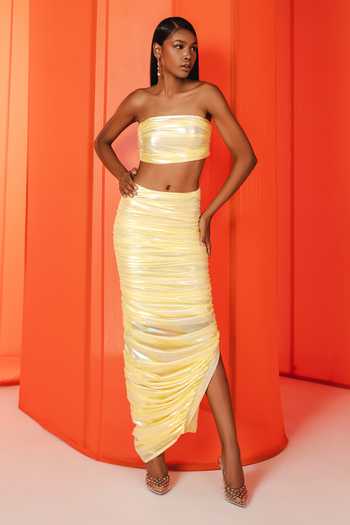 July Issue Kay Bandeau Top & Skirt Set 