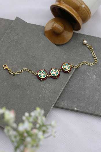 Do Taara Meenakari Kundan Bracelet 