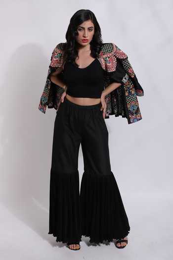 Sonali Gupta Jaal Embroidered Jacket & Sharara Set 