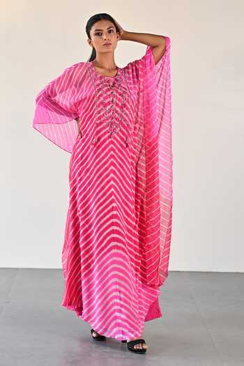 K-Anshika Floral Embellished Yoke Tunic 