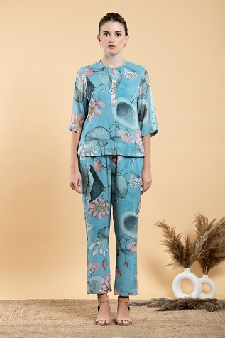 Divi by sonal khandelwal Nelumbo Printed Short Top & Pant Set