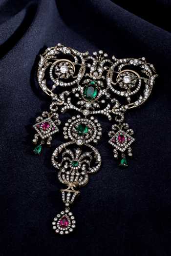 Cosa Nostraa Stone Embellished Brooch 