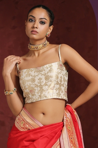Weaver Story Pure Katan Silk Brocade Blouse