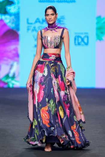 Mahima Mahajan Floral Print Lehenga Blouse Set 