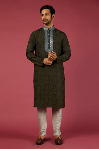 Botanical Print Kurta Set 