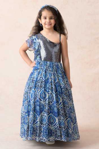 Thetaa Sequin Embellished Fit & Flare Dress 