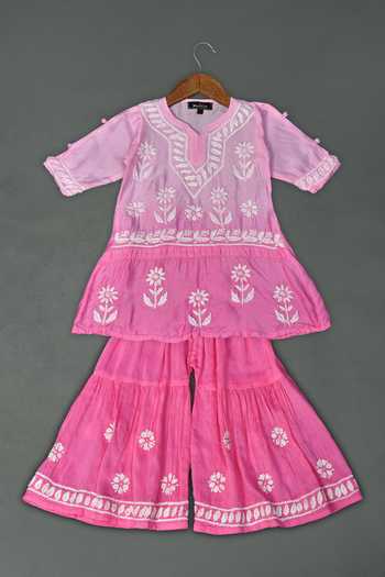 Maaikid Ombre A-Line Kurta & Sharara Set 