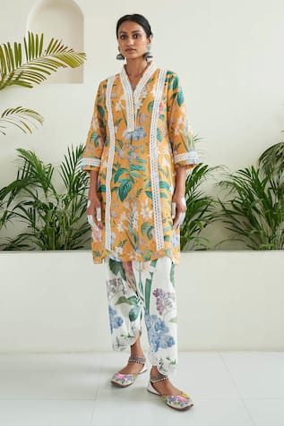 Sage Saga Freesia Floral Print Tunic 