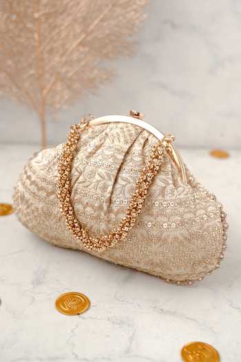Amyra Mirai Sequin Embroidered Purse 