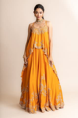 Nupur Kanoi Hand Embroidered Lehenga & Singlet Top Set 