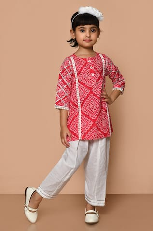 Hand Block Print Kurta With Salwar 