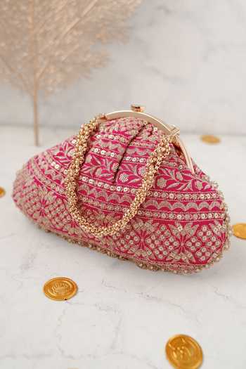 Amyra Mirai Vintage Sequin Embroidered Purse 