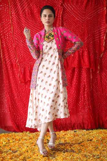 Shachi Sood Floral Print Jacket & Dress 