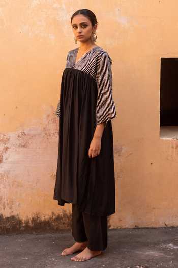 Avaasya Jaipur Cotton Silk Anarkali & Pant Set 