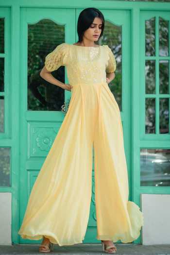 PIRI INDIA Bodice Sequins Embroidered Jumpsuit 