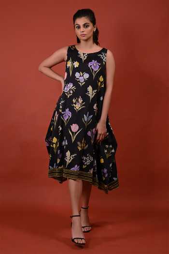Rimi Nayak Assorted Floral Print Asymmetric Dress 