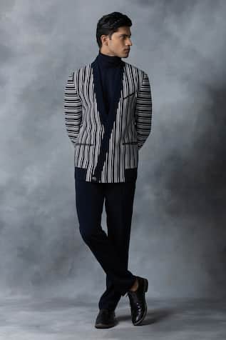 Sarab Khanijou Striped Knitted Jacket 