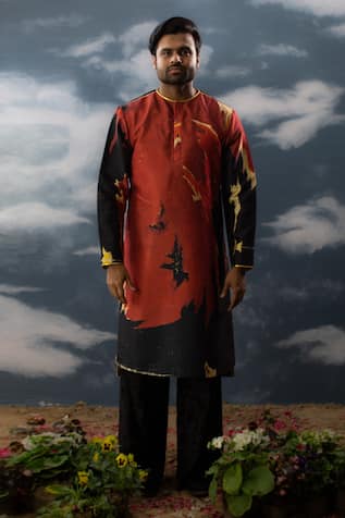 Printed & Embroidered Straight Kurta 
