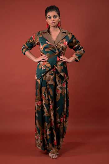Rimi Nayak Pine Flower Print Blazer 