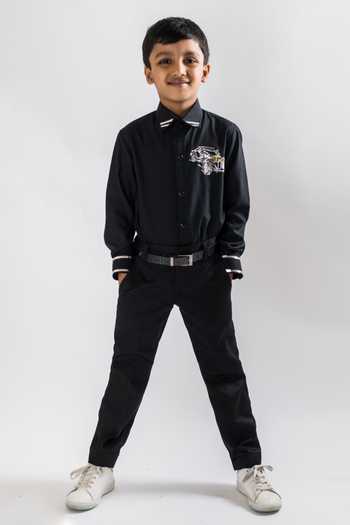 Lil Angels Vintage Car Embellished Shirt 