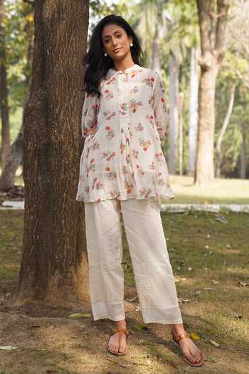 Dhaari Hand Painted Peplum Top 