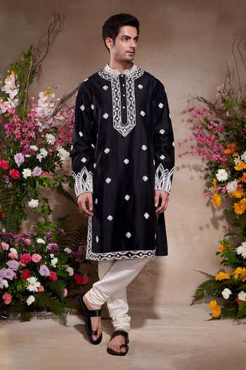 SHASHA GABA Ratan Chanderi Embroidered Kurta 