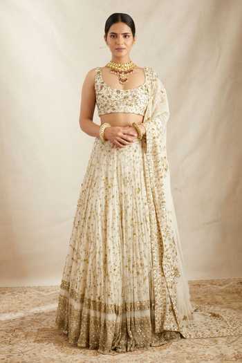 ASTHA NARANG Garden Embroidered Bridal Lehenga Set 