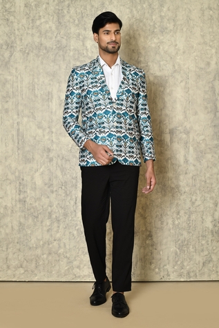 Naintara Bajaj Printed Cotton Linen Blazer