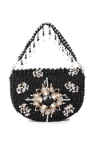 The Purple Sack Bead Embroidered Clutch 