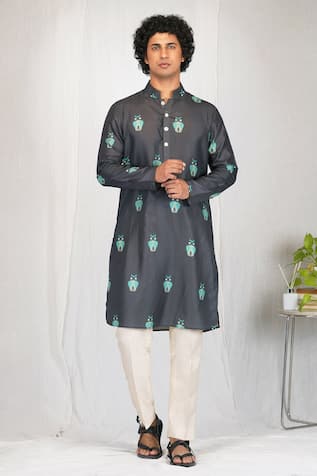 Night Owl Print Kurta & Pant Set 