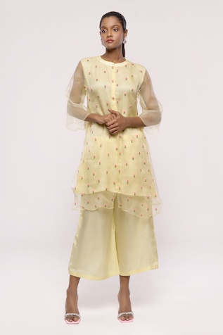 Shop Yellow designer Palazzos for Women Online