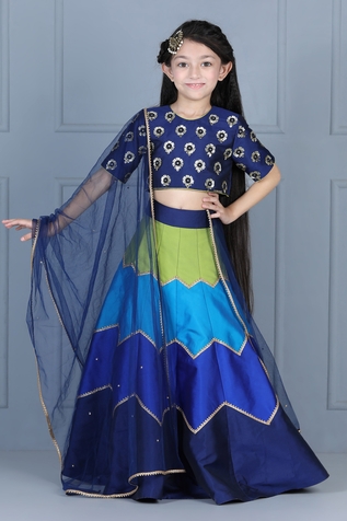 Shop cute Diwali gowns for girls online at Aza Fashions