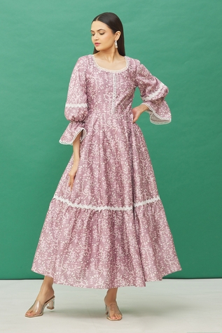 Samyukta Singhania Ditsy Print Tiered Dress
