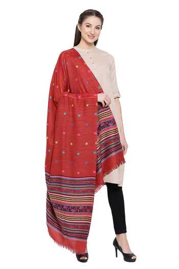 Shingora Fish Woven Motif Shawl 