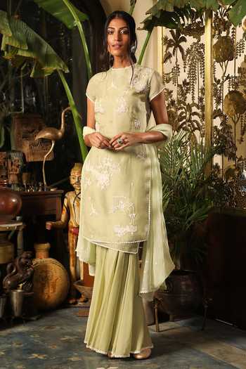 Sahil Kochhar Aafiya Thread Embroidered Kurta Set 