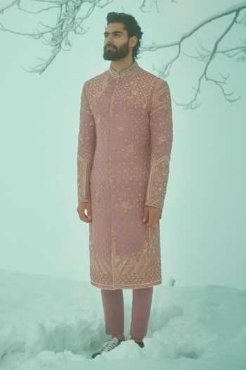Sahil Kochhar Hashir Embroidered Sherwani & Trouser Set 