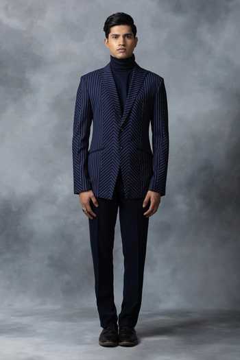 Sarab Khanijou Striped Panelled Blazer 