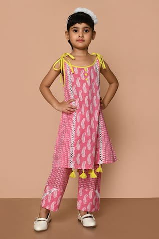 Pankhuri By Priyanka A-Line Printed Kurta & Pant Set 