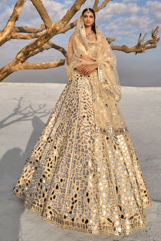 Seema Gujral Mirror Embroidered Lehenga Set