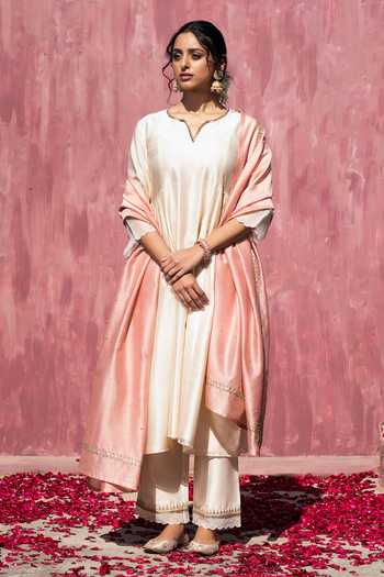 Weaver Story Chanderi Silk Kurta Pant Set 