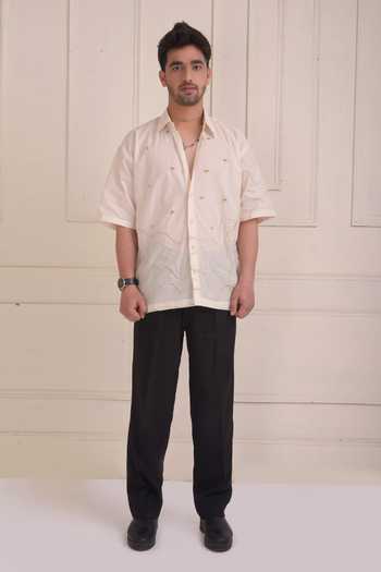 Shwetanga Embroidered Oversized Shirt 