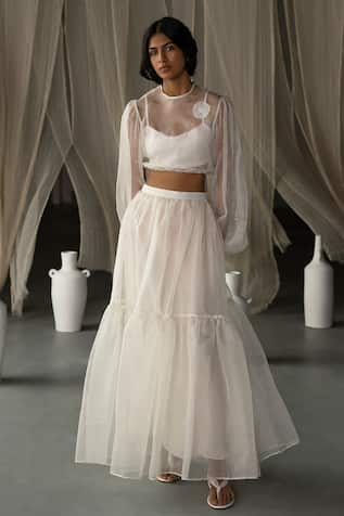 Zoon Silk Organza Tiered Skirt 