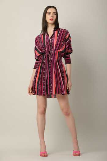 Limerick By Abirr N' Nanki Laurel Stripe Print Dress 