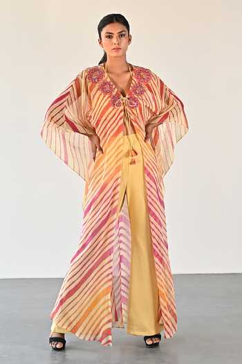 K-Anshika Stripe Pattern Jacket Pant Set 