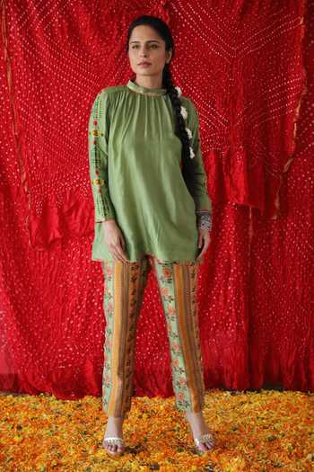 Shachi Sood Embroidered Sleeve Tunic & Pant Set 
