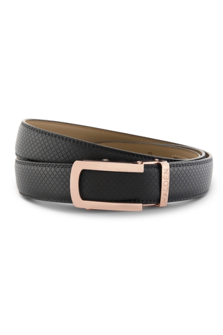 HALDÈN Textured Matte Buckle Belt