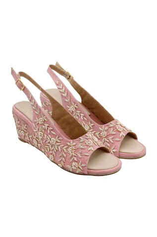 Veruschka by Payal Kothari Chikara Zardozi Embroidered Wedges 