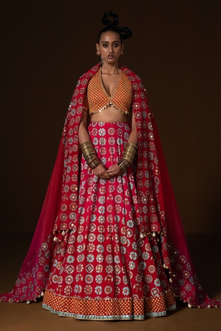 Pooja Rajgarhia Gupta Anardana Flower Print Lehenga Set